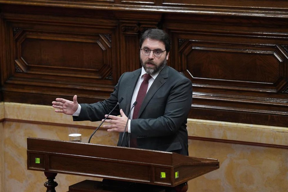 Archivo - El portavoz del PSC en el Parlament, Ferran Pedret, durante una sesión de control, en el Parlament de Catalunya, a 28 de enero de 2026, en Barcelona, Catalunya (España). Dalmau, en funciones de presidente, comparece hoy en el pleno del Parlame