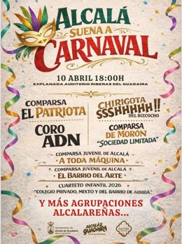 Cartel de 'Alcalá suena a Carnaval' de Alcalá (Sevilla)