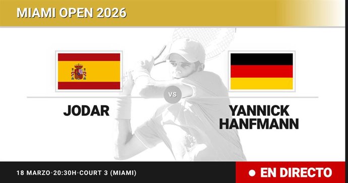 Rafael Jodar - Yannick Hanfmann: resumen y estadísticas del partido de Sesentaicuatroavos de final de Miami Open