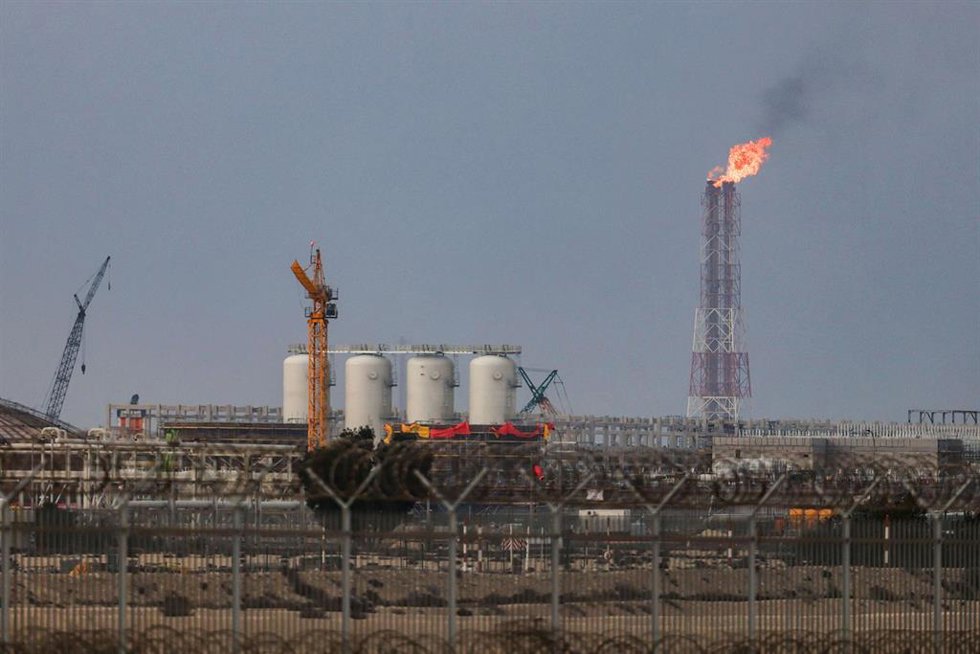 Vista de la planta de producción de gas natural licuado en la ciudad industrial de Ras Laffan, en Qatar
