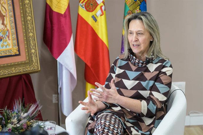 La alcaldesa de Guadalajara, Ana Guarinos, en una entrevista con Europa Press