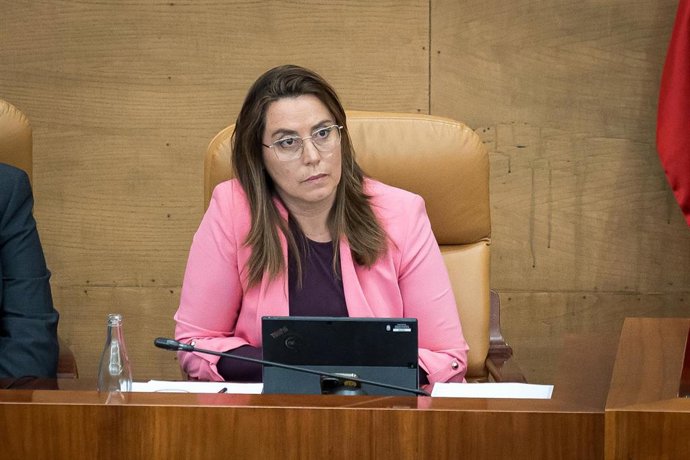 La vicepresidenta de la Mesa de la Asamblea, Ana Millán, durante un pleno en la Asamblea de Madrid, a 5 de marzo de 2026, en Madrid (España). 