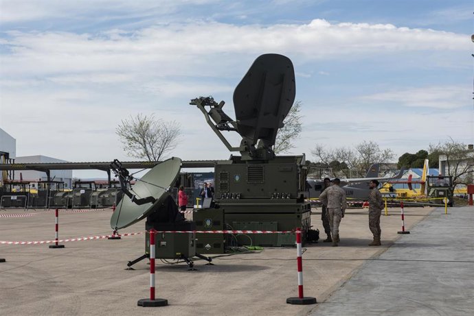 Jornadas de demostración tecnológica de la Base Aérea Conectada, Sostenible e Inteligente (BACSI), en la Base Aérea de Los Llanos, a 18 de marzo de 2026, en Albacete, Castilla-La Mancha (España). 