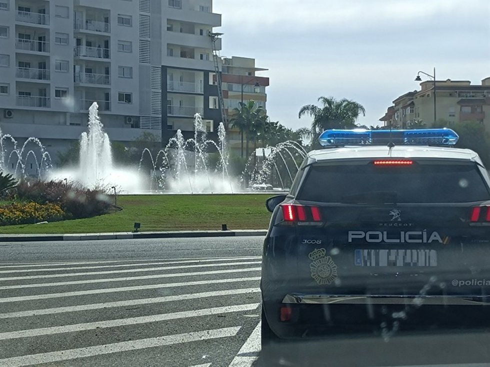Imagen de un vehículo policial en la provincia de Málaga.