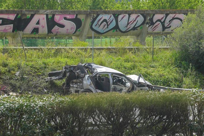 Archivo - Imágenes del accidente producido de Los Palacios Villafranca, saldado con seis fallecidos. En imagen de archivo.