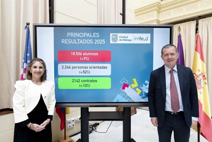La concejala delegada de Educación y Fomento del Empleo, María Paz Flores, presenta el balance de actuaciones del Instituto Municipal para la Formación y el Empleo (IMFE) del ejercicio 2025
