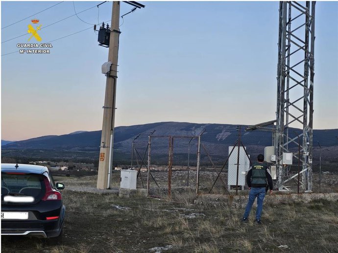 Una de las instalaciones de repetidores afectada por los robos de cable.