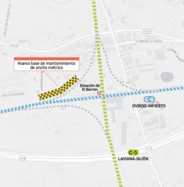 Nueva base de mantenimiento para la red de ancho métrico en El Berrón