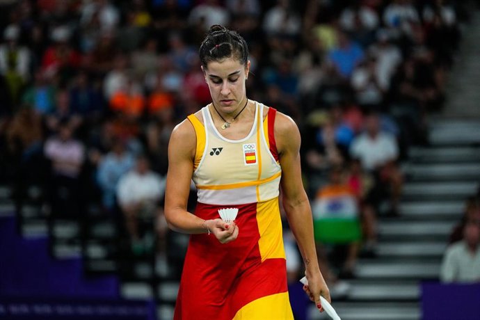 Archivo - La jugadora española de bádminton Carolina Marín, en los Juegos Olímpicos de París en 2024.