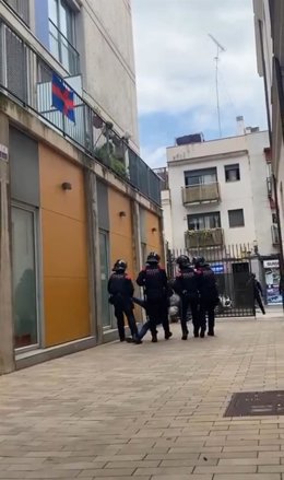 Intervención de los Mossos en Mataró (Barcelona)
