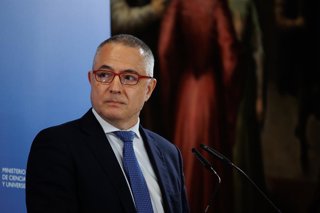 Archivo - El nuevo director de la Agencia Espacial Española (AEE), Juan Carlos Cortés, ofrece una rueda de prensa en la sede del Ministerio de Ciencia, Innovación y Universidades, a 16 de mayo de 2024, en Madrid (España). Diana Morant se reúne con el nuev