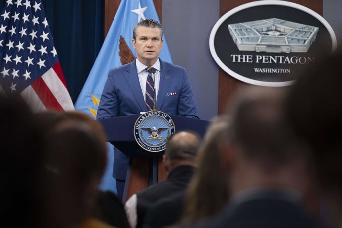 March 16, 2026, Washington, Dc, United States of America: U.S. Secretary of Defense Pete Hegseth listens to a reporters question during a press briefing to discuss Operation Epic Fury at the Pentagon, March 13, 2026, in Washington, D.C. The Pentagon has b