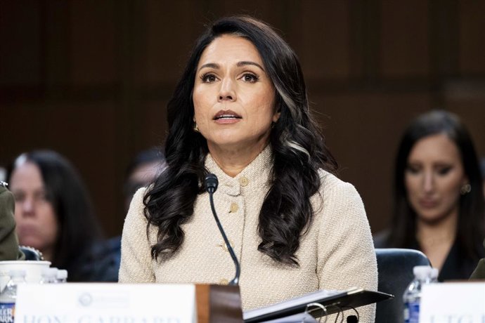March 18, 2026, Washington, District Of Columbia, USA: TULSI GABBARD, Director of National Intelligence, Office of the Director of National Intelligence (ODNI),  speaking at a hearing of Senate Intelligence Committee at the U.S. Capitol in Washington, D.C