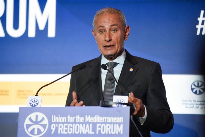 Archivo - El Secretario General de UpM, Nasser Kamel, durante el 9º Foto Regional de la UpM, Unión por el Mediterráneo, en el Palau de Congreso de Catalunya, a 28 de octubre de 2024, en Barcelona, Cataluña (España). UpM se celebra cada año en Barcelona pa
