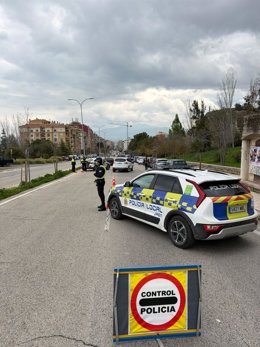 Un control de la Policía Local de Jaén.