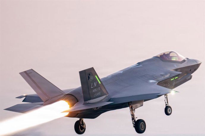 Imagem de arquivo de um caça F-35 da Força Aérea dos EUA.