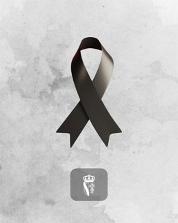 Crespón negro en el perfil de redes sociales del Ayuntamiento de El Granado por la muerte de su vecino.