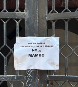 Puerta de entrada de la antigua Sala Mambo de Valladolid