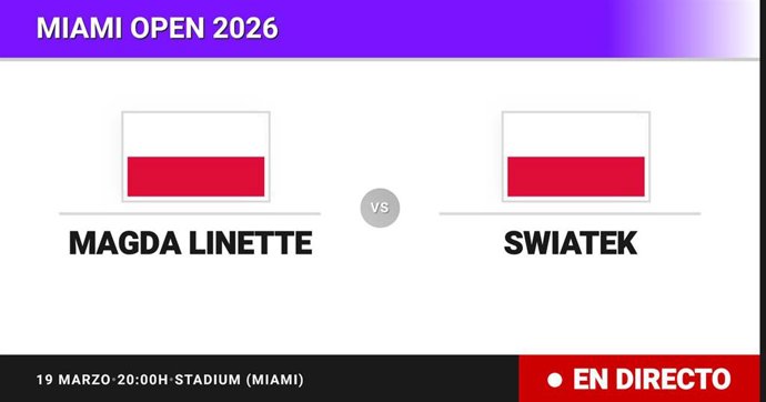 Magda Linette - Iga Swiatek: resumen y estadísticas del partido de Treintaidosavos de final de Miami Open