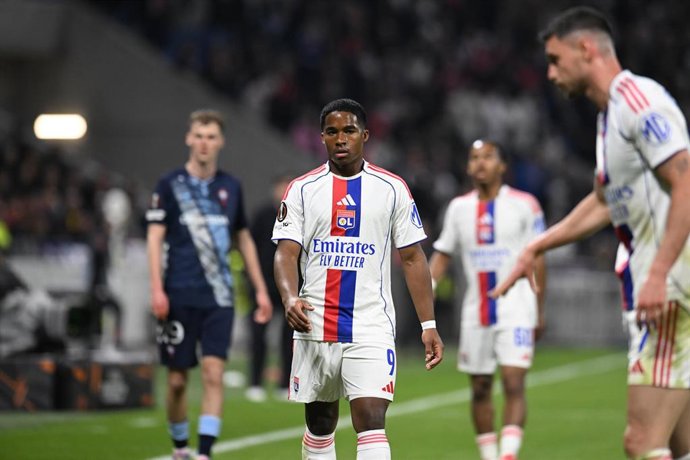 March 19, 2026, Lyon, France: ENDRICK of Lyon during the second leg of the UEFA Europa League 2025/26 quarter-final between Olympique Lyonnais and RC Celta de Vigo, Spain, at the Groupama Stadium in Décines-Charpieu, Lyon, on March 19, 2026
