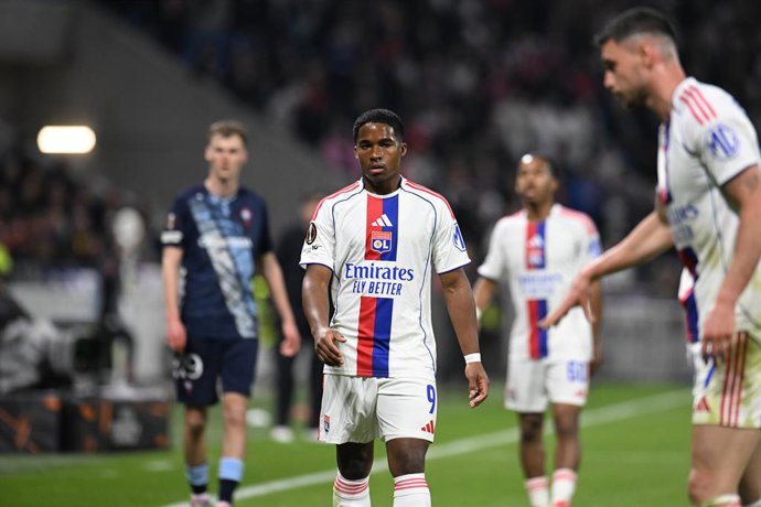 March 19, 2026, Lyon, France: ENDRICK of Lyon during the second leg of the UEFA Europa League 2025/26 quarter-final between Olympique Lyonnais and RC Celta de Vigo, Spain, at the Groupama Stadium in Décines-Charpieu, Lyon, on March 19, 2026