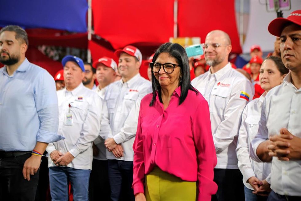 Archivo - La presidenta encargada de Venezuela, Delcy Rodríguez