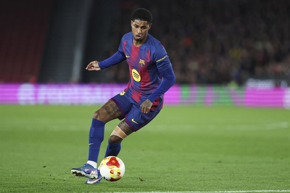 El jugador del FC Barcelona Marcus Rashford