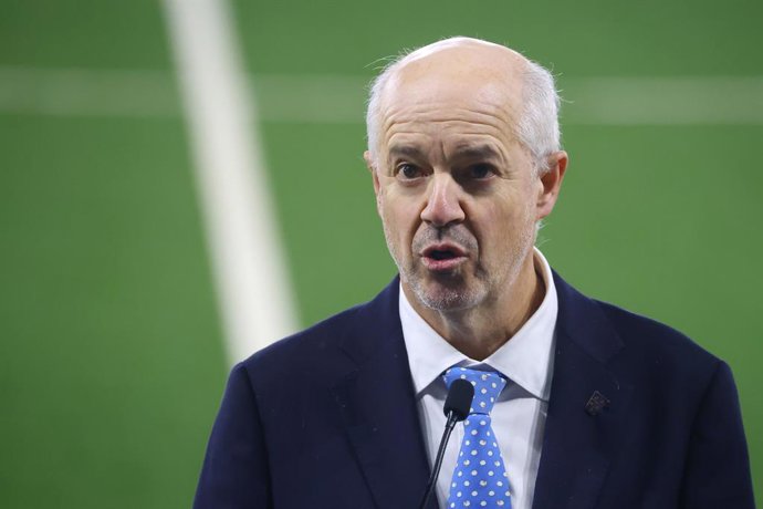 Futbol, Ceremonia Protocolar de inauguracion del Claro Arena. El presidente de Cruzados, Juan Tagle, y el gerente general de Claro Chile, Alfredo Parot, encabezan la Ceremonia Protocolar de inauguracion del Claro Arena, el nuevo estadio de Universidad