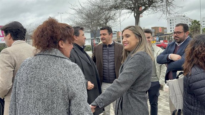 La vicesecretaria general del PSOE-A, María Márquez, en Huelva.