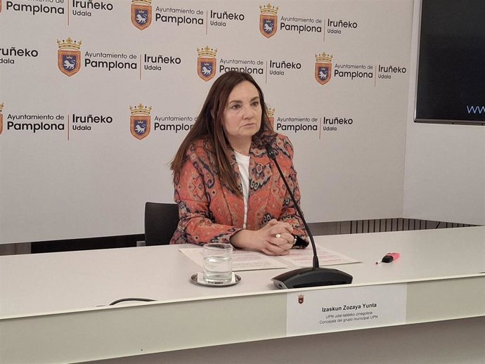 La concejala de UPN en el Ayuntamiento de Pamplona, Izaskun Zozaya.