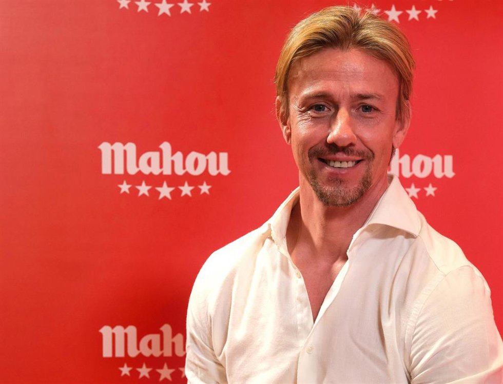 El exfutbolista José María Gutiérrez 'Guti', en el evento Derbi Cinco de Cinco de Mahou.