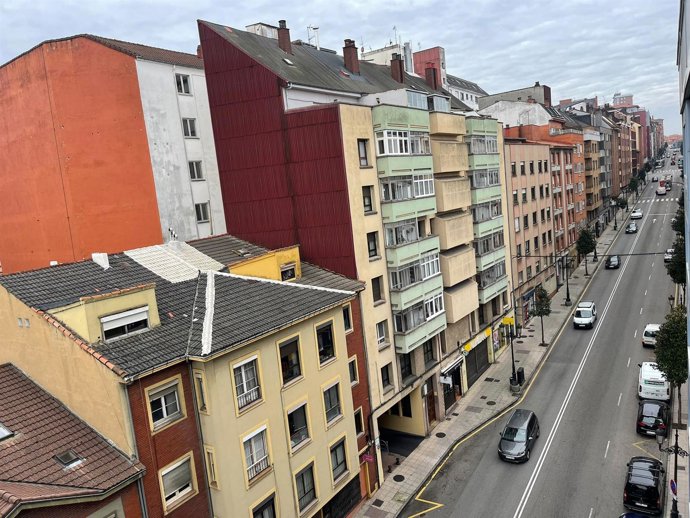 Archivo - Viviendas en Oviedo.