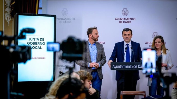 Bruno García en rueda de prensa tras la Junta de Gobierno Local.