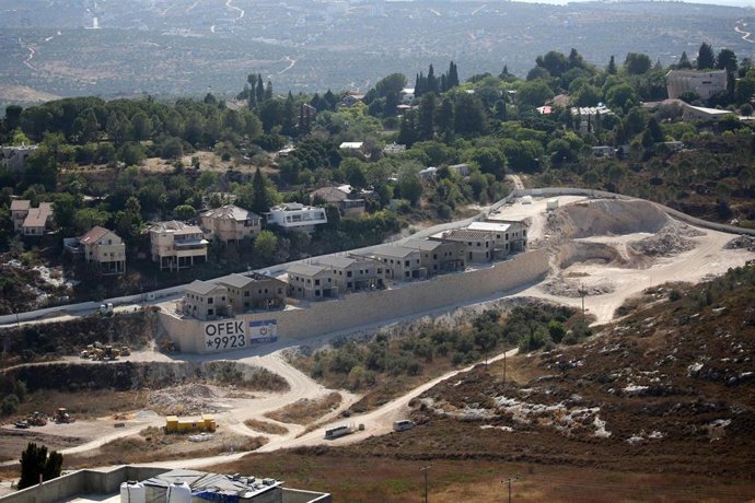 Archivo - Asentamiento israelí en territorio ocupado en Cisjordania