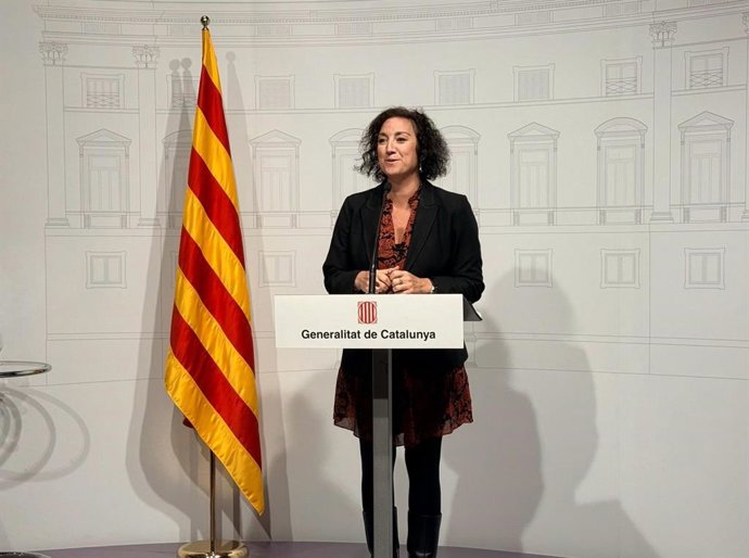 La consellera de Economía de la Generalitat, Alícia Romero, en rueda de prensa.