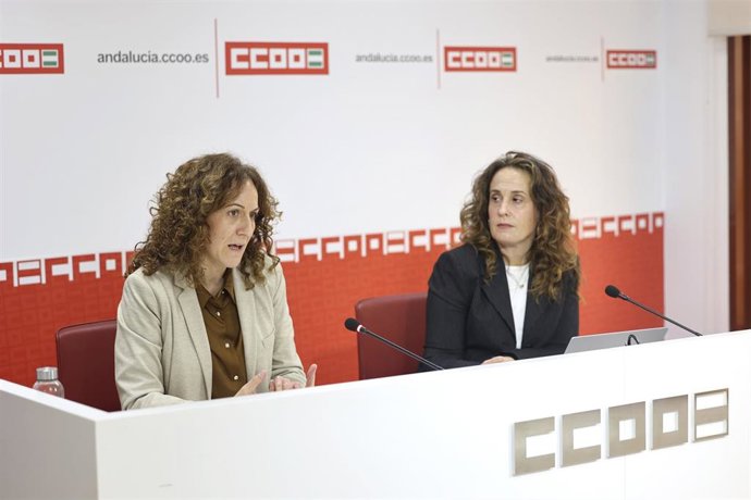 Nuria López y Marina Vega, de CCOO-A.
