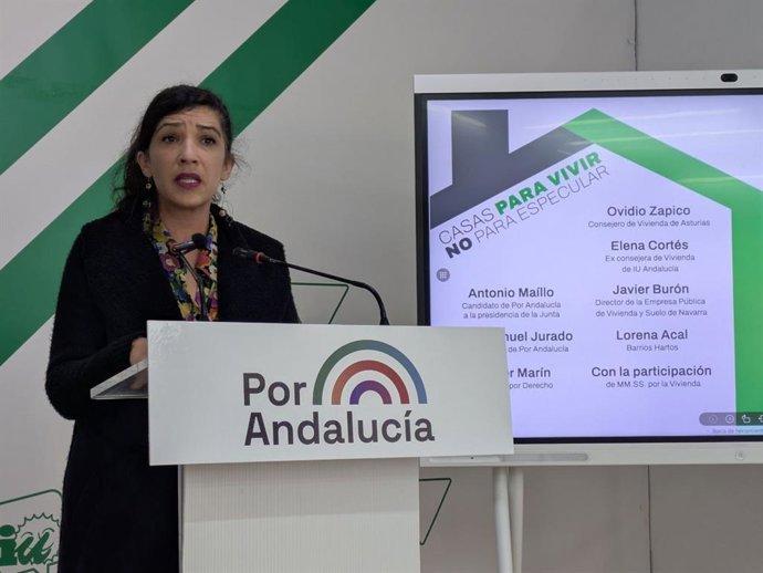 La coordinadora provincial de IU Málaga, Toni Morillas.