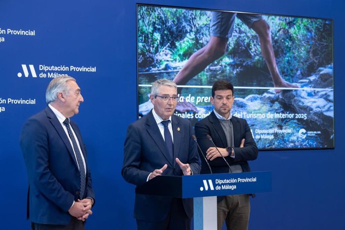 El presidente de la Diputación de Málaga y de Turismo Costa del Sol, Francisco Salado, durante la presentación del balance de este segmento en 2025.