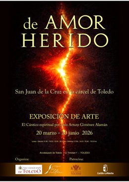 Cartel de la exposición 'De amor herido' de Luis Arturo Giménez Alamán en el Arzobispado de Toledo.