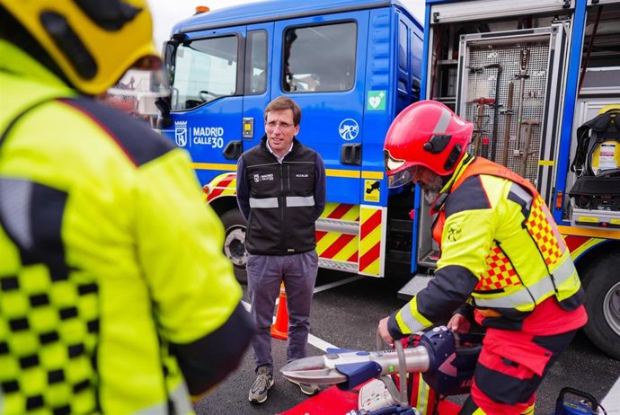 El alcalde de Madrid, José Luis Martínez-Almeida, en Madrid Calle 30