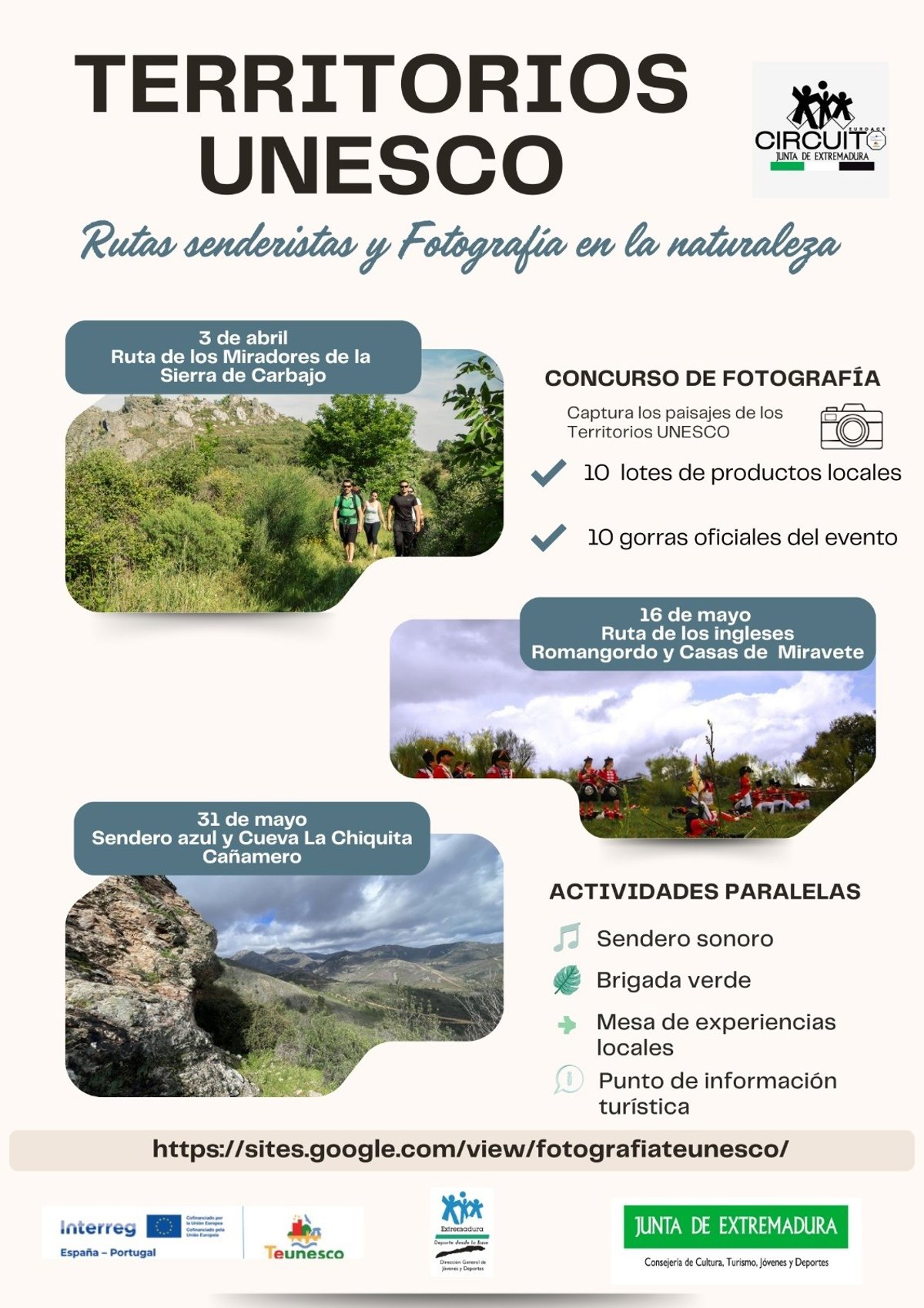 La Diputación de Cáceres posibilita rutas ciclistas y un concurso fotográfico por sus Territorios Unesco