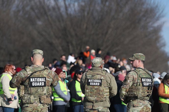 Archivo - Arquivo - Imagem de arquivo de membros da Guarda Nacional dos EUA.