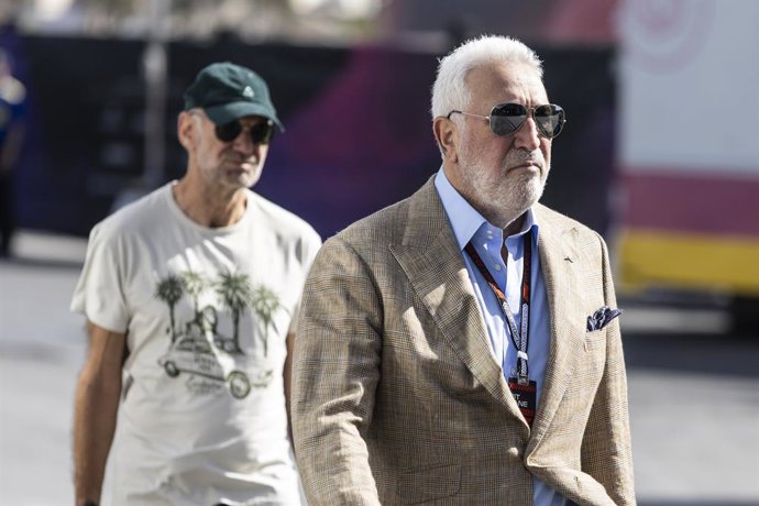 Archivo - STROLL Lawrence (can), Aston Martin F1 Team owner, portrait NEWEY Adrian (gbr), Chief Technical Officer of Red Bull Racing, portrait during the Formula 1 STC Saudi Arabian Grand Prix 2024, 2nd round of the 2024 Formula One World Championship fro