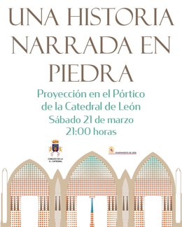 Las proyecciones de luz y sonido sobre la fachada de la Catedral de León se retoman mañana con una versión dedicada a la Semana Santa.