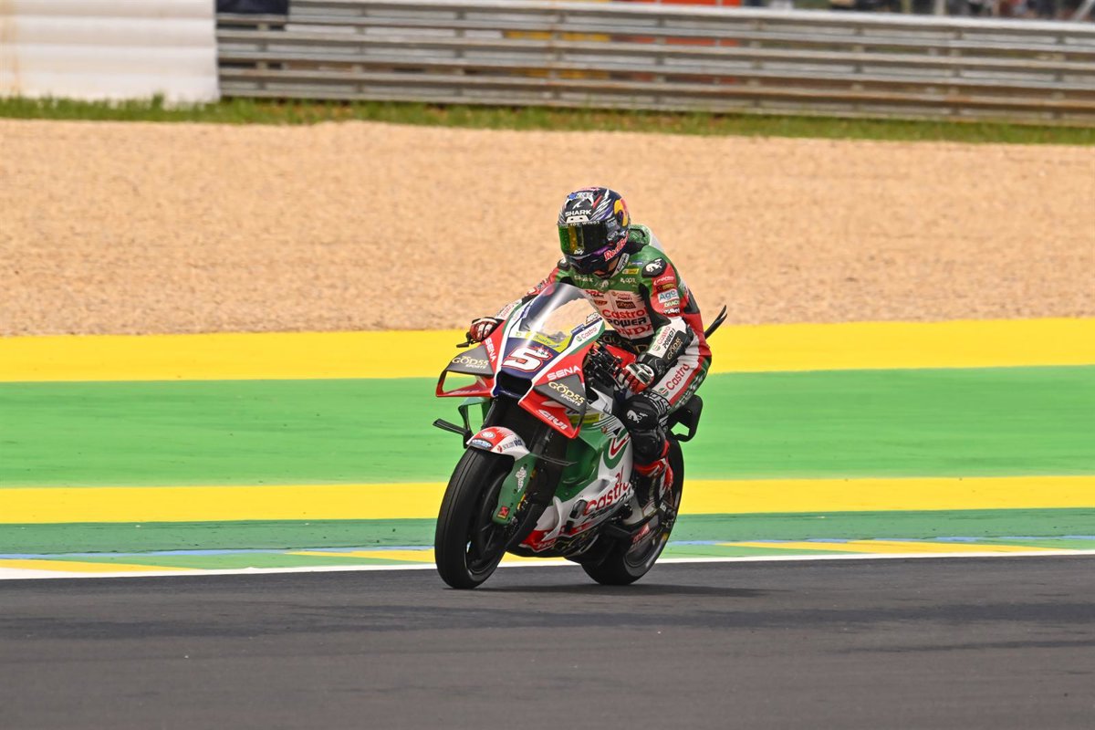 Johann Zarco encabeza la mojada Práctica de MotoGP en Brasil