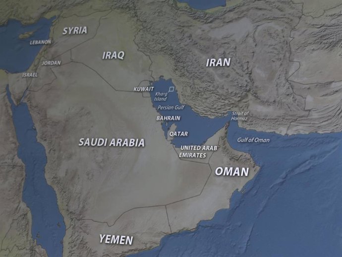 Mapa de Oriente Próximo
