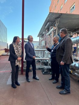 El Consejero De Salud, Juan José Pedreño, Visitó Las Obras De La Instalación De Agua Caliente Sanitaria Del Hospital Virgen De La Arrixaca.