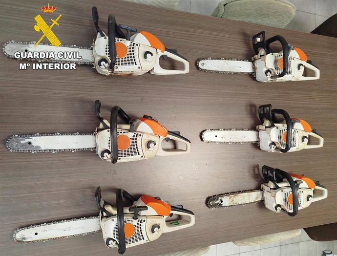 Detenido un joven por robar seis motosierras valoradas en 8.000 euros en una empresa forestal en Bembibre (León)