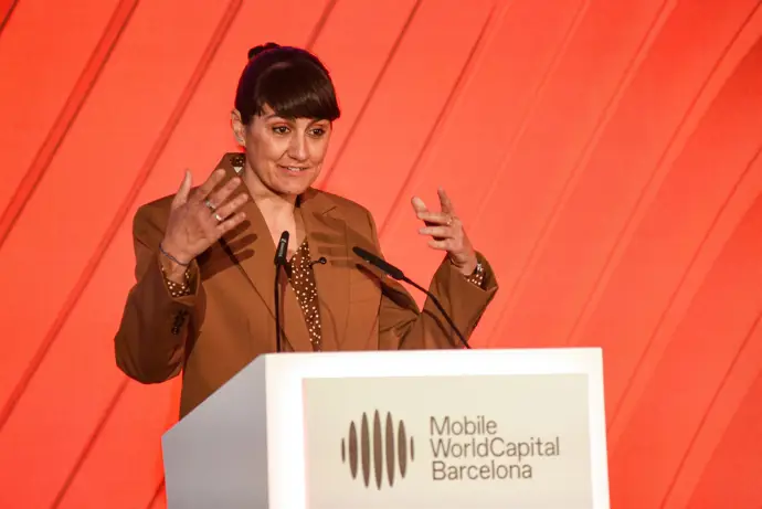 María González Veracruz durante el Mobile World Congress