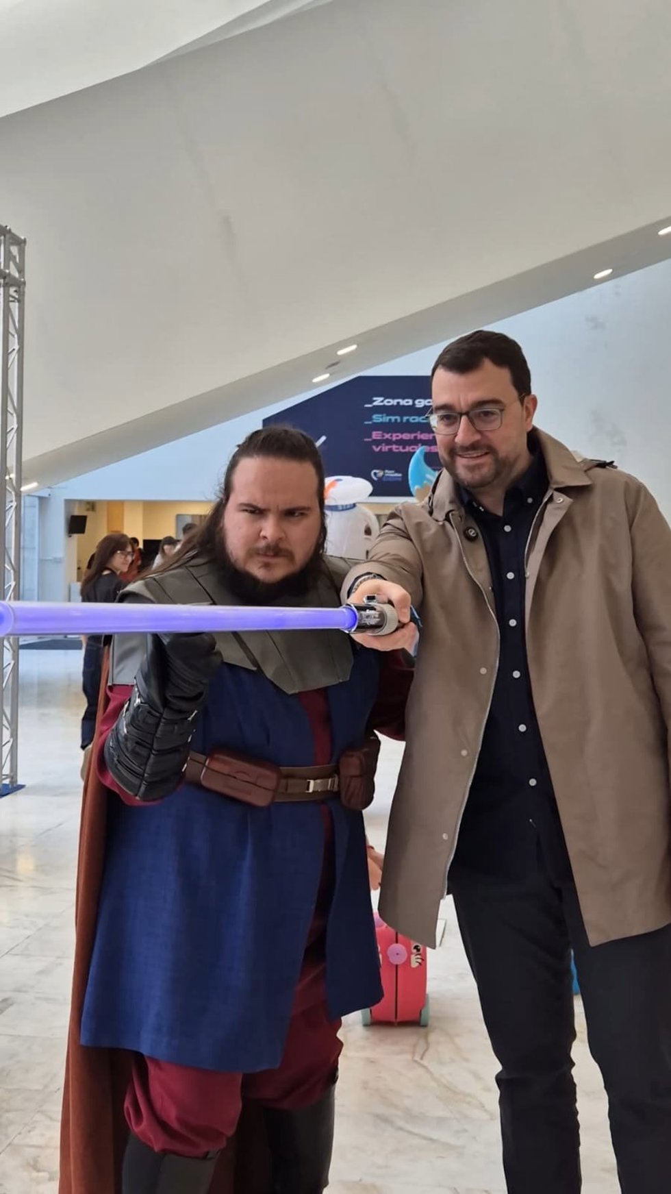 El presidente del Principado, Adrián Barbón, en FanmediaCon, en Oviedo.